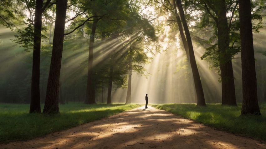 A serene landscape symbolizing the journey of discovering God's calling. Find peace, direction, and purpose as you walk along the path He has set for you. This AI-generated image captures the essence of trusting in God's plan.