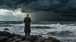 Peace Amidst the Storm: A visual representation of finding hope and joy in Christ during life's chaotic moments.