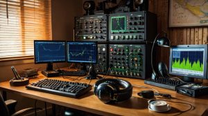 Tuning Into the World — A digital operator’s desk ready to decode the world through WSJT-X and FT8.