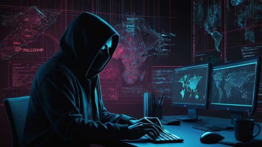 Cybercrime-as-a-Service (CaaS) has opened up a new world of threats online. This AI-generated image captures the dark, shadowy world of cybercriminals trading malicious tools. Stay informed and protected in this increasingly dangerous digital era.
