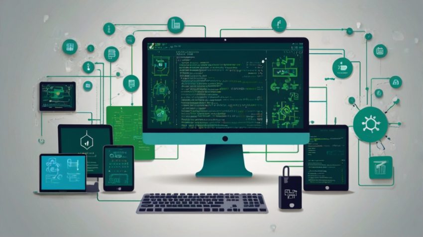 Modern developer workspace illustrating ColdFusion REST API development with cfScript and secure database integration.
