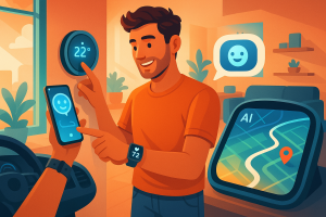 A glimpse into everyday life powered by artificial intelligence — where smart tech meets comfort and convenience.