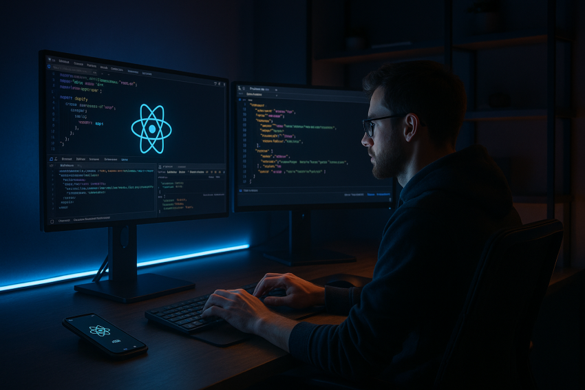 Coding a React PWA: The modern workflow of a web developer in action