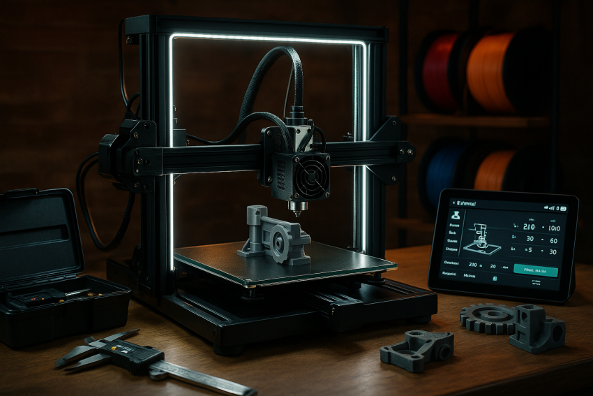 Epic 3D Printer Upgrade Setup in a Maker’s Workshop