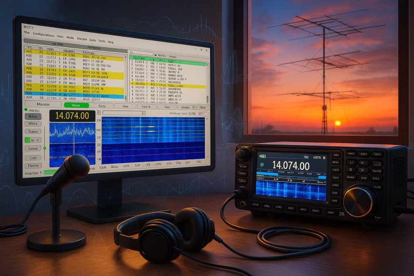 Modern Amateur Radio Digital Modes Station
